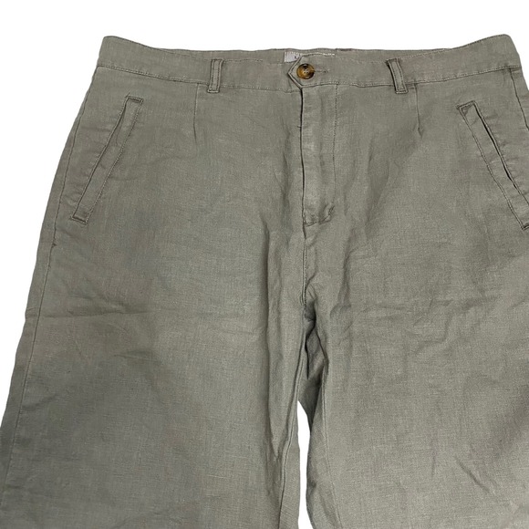 Lindbergh Large Mens Shorts Linen Blend Grey Baggy Baggy Style: 30-54014 Pockets - Picture 4 of 15